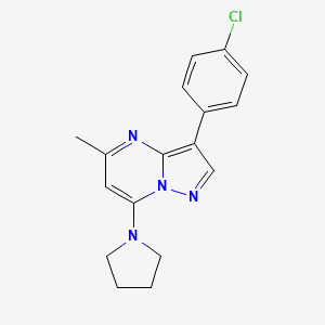3-(4-Chlorophenyl)-5-methyl-7-(pyrrolidin-1-yl)pyrazolo[1,5-a]pyrimidine