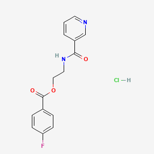 2-(Nicotinamido)ethyl 4-fluorobenzoate hydrochloride