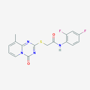 N-(2,4-difluorophenyl)-2-(9-methyl-4-oxopyrido[1,2-a][1,3,5]triazin-2-yl)sulfanylacetamide