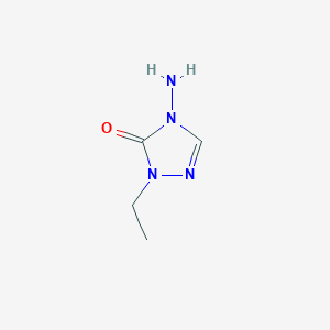 molecular formula C4H8N4O B2716049 4-amino-1-ethyl-4,5-dihydro-1H-1,2,4-triazol-5-one CAS No. 1803598-66-4
