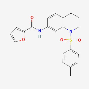 molecular formula C21H20N2O4S B2716071 N-(1-tosyl-1,2,3,4-tetrahydroquinolin-7-yl)furan-2-carboxamide CAS No. 898447-76-2