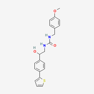 molecular formula C21H22N2O3S B2716084 3-{2-Hydroxy-2-[4-(thiophen-2-yl)phenyl]ethyl}-1-[(4-methoxyphenyl)methyl]urea CAS No. 2380180-45-8
