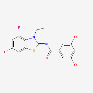 (Z)-N-(3-ethyl-4,6-difluorobenzo[d]thiazol-2(3H)-ylidene)-3,5-dimethoxybenzamide