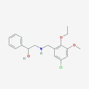 molecular formula C18H22ClNO3 B271609 2-[(5-Chloro-2-ethoxy-3-methoxybenzyl)amino]-1-phenylethanol 