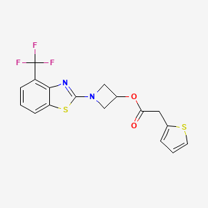 1-(4-(Trifluoromethyl)benzo[d]thiazol-2-yl)azetidin-3-yl 2-(thiophen-2-yl)acetate