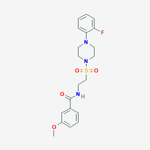 molecular formula C20H24FN3O4S B2716094 N-[2-[4-(2-氟苯基)哌嗪-1-基]磺酰乙基]-3-甲氧基苯甲酰胺 CAS No. 899979-20-5