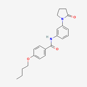 molecular formula C21H24N2O3 B2716103 4-butoxy-N-[3-(2-oxopyrrolidin-1-yl)phenyl]benzamide CAS No. 941933-86-4
