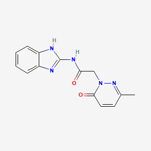 molecular formula C14H13N5O2 B2716104 N-(1H-benzo[d]imidazol-2-yl)-2-(3-methyl-6-oxopyridazin-1(6H)-yl)acetamide CAS No. 1234914-31-8