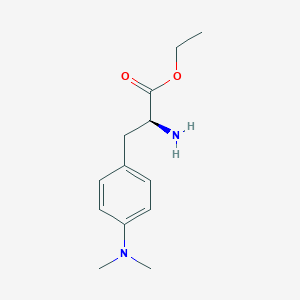 molecular formula C13H20N2O2 B2716133 Ethyl (2S)-2-amino-3-[4-(dimethylamino)phenyl]propanoate CAS No. 1998642-43-5