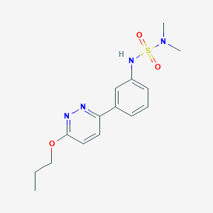 molecular formula C15H20N4O3S B2716140 dimethyl({[3-(6-propoxypyridazin-3-yl)phenyl]sulfamoyl})amine CAS No. 1171096-95-9
