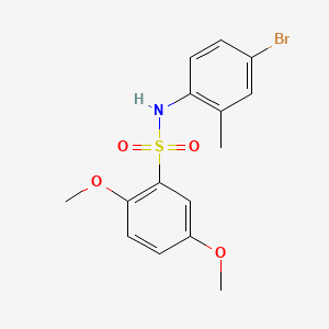 molecular formula C15H16BrNO4S B2716152 N-(4-溴-2-甲基苯基)-2,5-二甲氧基苯磺酰胺 CAS No. 849520-93-0