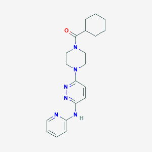 molecular formula C20H26N6O B2716154 Cyclohexyl(4-(6-(pyridin-2-ylamino)pyridazin-3-yl)piperazin-1-yl)methanone CAS No. 1021223-57-3