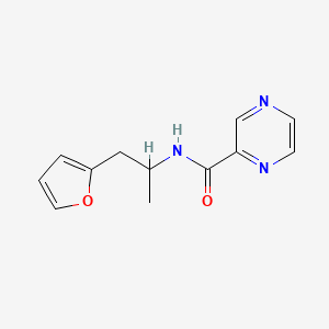 molecular formula C12H13N3O2 B2716158 N-[1-(furan-2-yl)propan-2-yl]pyrazine-2-carboxamide CAS No. 1181869-76-0