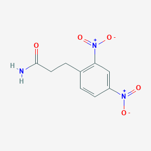 molecular formula C9H9N3O5 B2716165 3-(2,4-Dinitrophenyl)propanamide CAS No. 681466-46-6