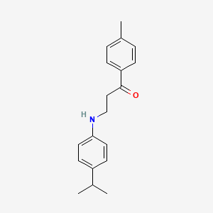molecular formula C19H23NO B2716169 3-(4-Isopropylanilino)-1-(4-methylphenyl)-1-propanone CAS No. 477334-26-2
