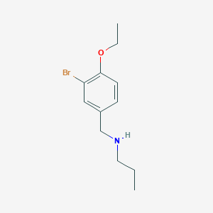 molecular formula C12H18BrNO B271619 N-(3-bromo-4-ethoxybenzyl)-N-propylamine 