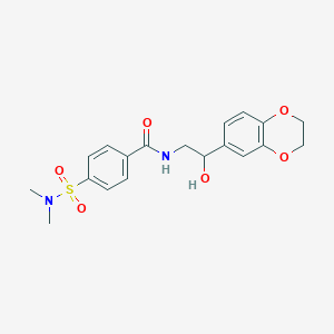molecular formula C19H22N2O6S B2716228 N-[2-(2,3-dihydro-1,4-benzodioxin-6-yl)-2-hydroxyethyl]-4-(dimethylsulfamoyl)benzamide CAS No. 2034418-31-8