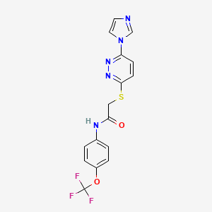 2-((6-(1H-imidazol-1-yl)pyridazin-3-yl)thio)-N-(4-(trifluoromethoxy)phenyl)acetamide