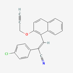(2E)-2-(4-chlorophenyl)-3-[2-(prop-2-yn-1-yloxy)naphthalen-1-yl]prop-2-enenitrile