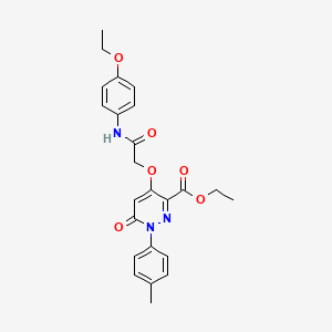 Ethyl 4-(2-((4-ethoxyphenyl)amino)-2-oxoethoxy)-6-oxo-1-(p-tolyl)-1,6-dihydropyridazine-3-carboxylate