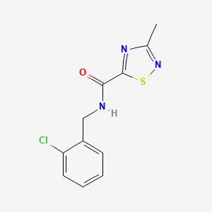 molecular formula C11H10ClN3OS B2716273 N-[(2-CHLOROPHENYL)METHYL]-3-METHYL-1,2,4-THIADIAZOLE-5-CARBOXAMIDE CAS No. 1448057-89-3