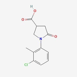 B2716297 1-(3-Chloro-2-methylphenyl)-5-oxopyrrolidine-3-carboxylic acid CAS No. 63674-94-2