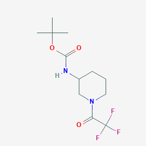 molecular formula C12H19F3N2O3 B2716304 tert-butyl N-[1-(trifluoroacetyl)piperidin-3-yl]carbamate CAS No. 1260761-38-3