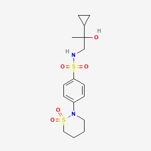 N-(2-cyclopropyl-2-hydroxypropyl)-4-(1,1-dioxido-1,2-thiazinan-2-yl)benzenesulfonamide