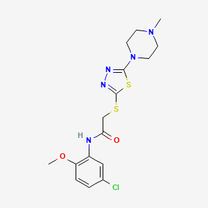 N-(5-chloro-2-methoxyphenyl)-2-((5-(4-methylpiperazin-1-yl)-1,3,4-thiadiazol-2-yl)thio)acetamide