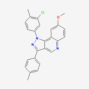 1-(3-chloro-4-methylphenyl)-8-methoxy-3-(4-methylphenyl)-1H-pyrazolo[4,3-c]quinoline