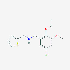 molecular formula C15H18ClNO2S B271632 N-(5-chloro-2-ethoxy-3-methoxybenzyl)-N-(2-thienylmethyl)amine 