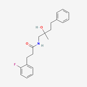 3-(2-fluorophenyl)-N-(2-hydroxy-2-methyl-4-phenylbutyl)propanamide