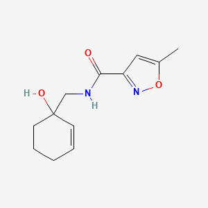 molecular formula C12H16N2O3 B2716361 N-[(1-hydroxycyclohex-2-en-1-yl)methyl]-5-methyl-1,2-oxazole-3-carboxamide CAS No. 2097869-52-6