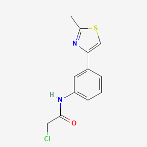 molecular formula C12H11ClN2OS B2716404 2-chloro-N-[3-(2-methyl-1,3-thiazol-4-yl)phenyl]acetamide CAS No. 851288-86-3