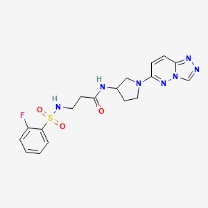 N-(1-([1,2,4]triazolo[4,3-b]pyridazin-6-yl)pyrrolidin-3-yl)-3-(2-fluorophenylsulfonamido)propanamide