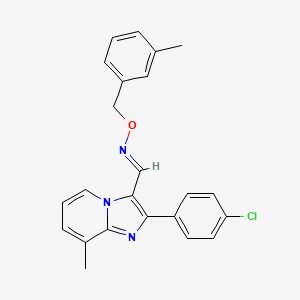 2-(4-chlorophenyl)-8-methylimidazo[1,2-a]pyridine-3-carbaldehyde O-(3-methylbenzyl)oxime