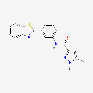 N-(3-(benzo[d]thiazol-2-yl)phenyl)-1,5-dimethyl-1H-pyrazole-3-carboxamide