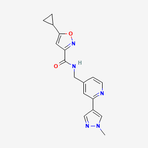 5-cyclopropyl-N-((2-(1-methyl-1H-pyrazol-4-yl)pyridin-4-yl)methyl)isoxazole-3-carboxamide