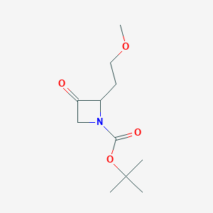 molecular formula C11H19NO4 B2716418 Tert-butyl 2-(2-methoxyethyl)-3-oxoazetidine-1-carboxylate CAS No. 1909312-42-0