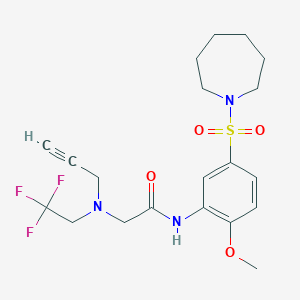 N-[5-(azepane-1-sulfonyl)-2-methoxyphenyl]-2-[(prop-2-yn-1-yl)(2,2,2-trifluoroethyl)amino]acetamide