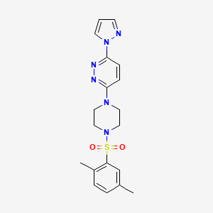 3-(4-((2,5-dimethylphenyl)sulfonyl)piperazin-1-yl)-6-(1H-pyrazol-1-yl)pyridazine