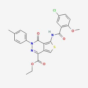 Ethyl 5-[(5-chloro-2-methoxybenzoyl)amino]-3-(4-methylphenyl)-4-oxothieno[3,4-d]pyridazine-1-carboxylate