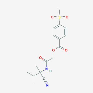 [2-[(2-Cyano-3-methylbutan-2-yl)amino]-2-oxoethyl] 4-methylsulfonylbenzoate