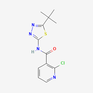 molecular formula C12H13ClN4OS B2716448 N-(5-tert-butyl-1,3,4-thiadiazol-2-yl)-2-chloropyridine-3-carboxamide CAS No. 866010-66-4
