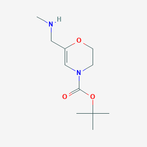 molecular formula C11H20N2O3 B2716488 Tert-butyl 6-[(methylamino)methyl]-3,4-dihydro-2h-oxazine-4-carboxylate CAS No. 2229198-71-2