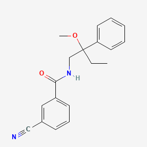 molecular formula C19H20N2O2 B2716489 3-cyano-N-(2-methoxy-2-phenylbutyl)benzamide CAS No. 1796951-25-1