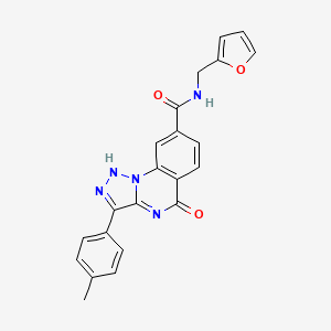 B2716502 N-(2-furylmethyl)-3-(4-methylphenyl)-5-oxo-4,5-dihydro[1,2,3]triazolo[1,5-a]quinazoline-8-carboxamide CAS No. 1031594-69-0
