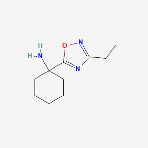 molecular formula C10H17N3O B2716606 1-(3-ethyl-1,2,4-oxadiazol-5-yl)cyclohexan-1-amine CAS No. 1239846-68-4