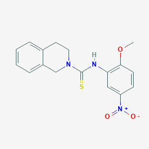 molecular formula C17H17N3O3S B2716616 N-(2-methoxy-5-nitrophenyl)-1,2,3,4-tetrahydroisoquinoline-2-carbothioamide CAS No. 946339-14-6