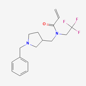 molecular formula C17H21F3N2O B2716618 N-[(1-benzylpyrrolidin-3-yl)methyl]-N-(2,2,2-trifluoroethyl)prop-2-enamide CAS No. 2094583-54-5